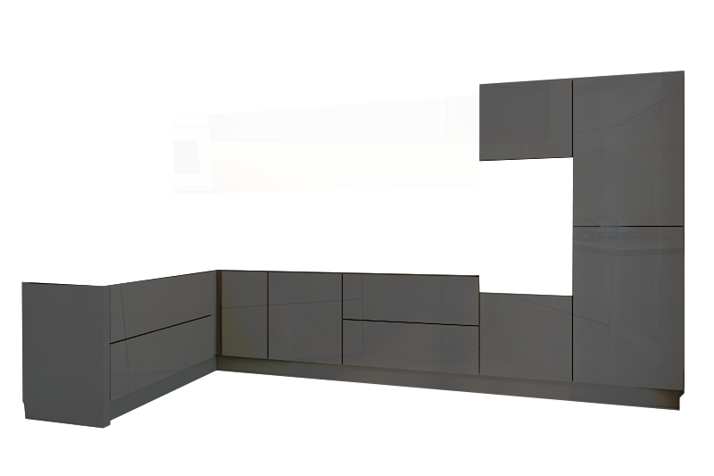 фотография из конструктора Стильные и современные Кухни - нижний модуль цвета Антрацит