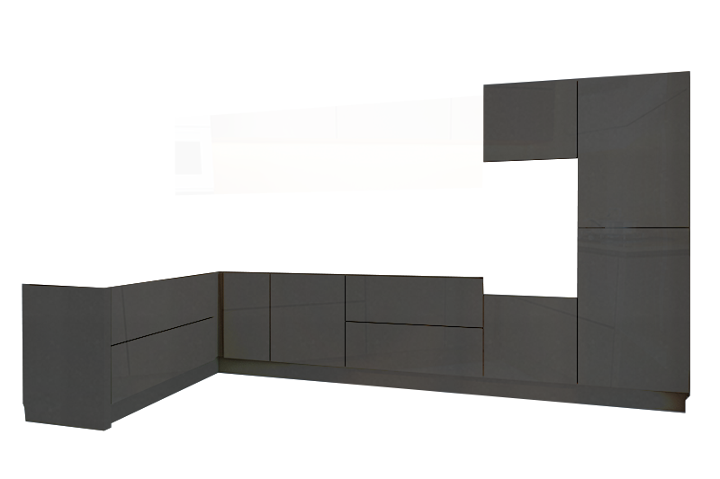 фотография из конструктора Стильные и современные Кухни - нижний модуль цвета Антрацит Суперматовый