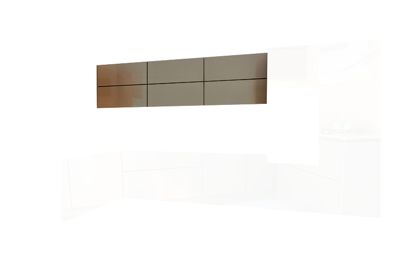 фотография из конструктора Стильные и современные Кухни - верхний модуль цвета Базальт Суперматовый