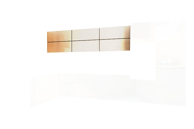 фотография из конструктора Стильные и современные Кухни - верхний модуль цвета Белый Металлик