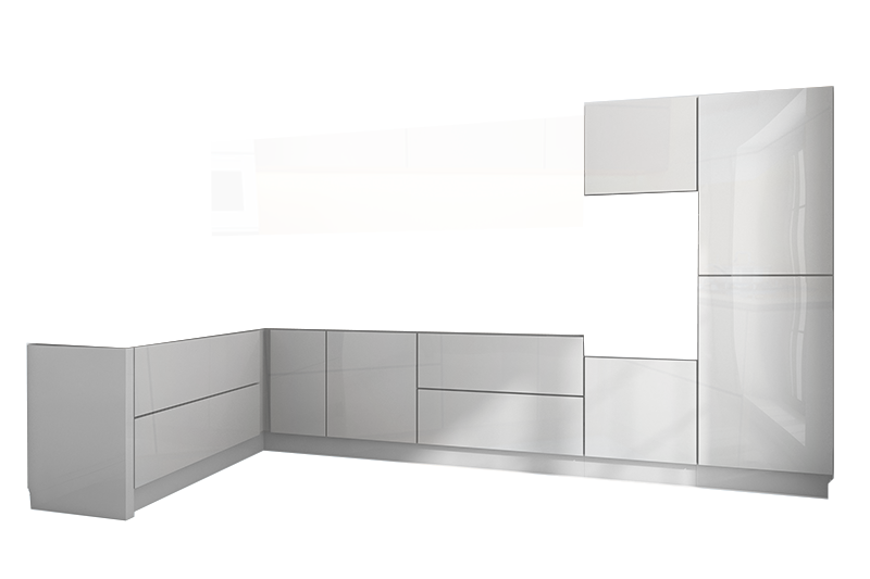 фотография из конструктора Стильные и современные Кухни - нижний модуль цвета Белый Суперматовый