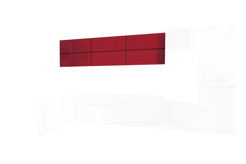 фотография из конструктора Стильные и современные Кухни - верхний модуль цвета Бордо
