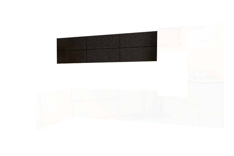 фотография из конструктора Стильные и современные Кухни - верхний модуль цвета Черный Металлик