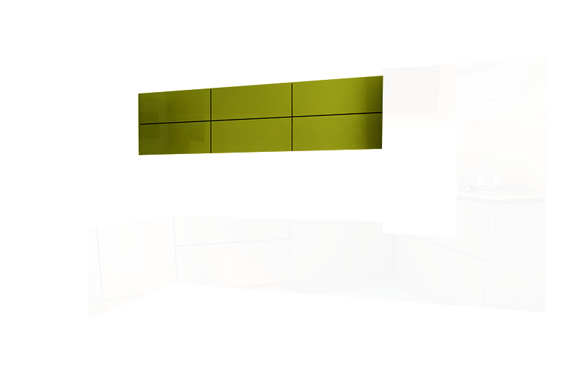фотография из конструктора Стильные и современные Кухни - верхний модуль цвета Фисташковый