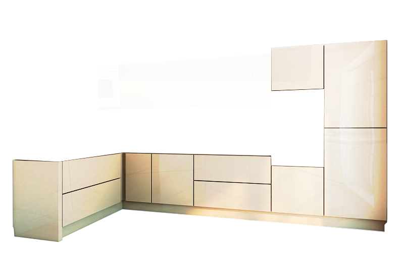 фотография из конструктора Стильные и современные Кухни - нижний модуль цвета Кашемир