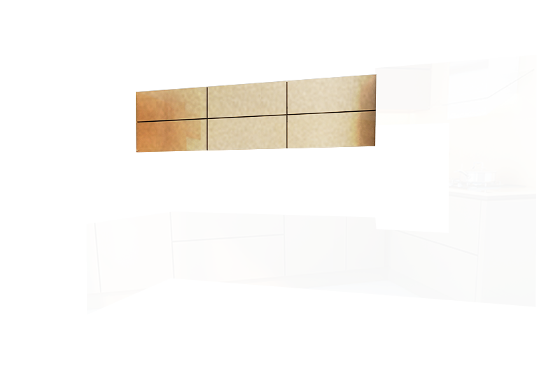 фотография из конструктора Стильные и современные Кухни - верхний модуль цвета Кубанит Металлик