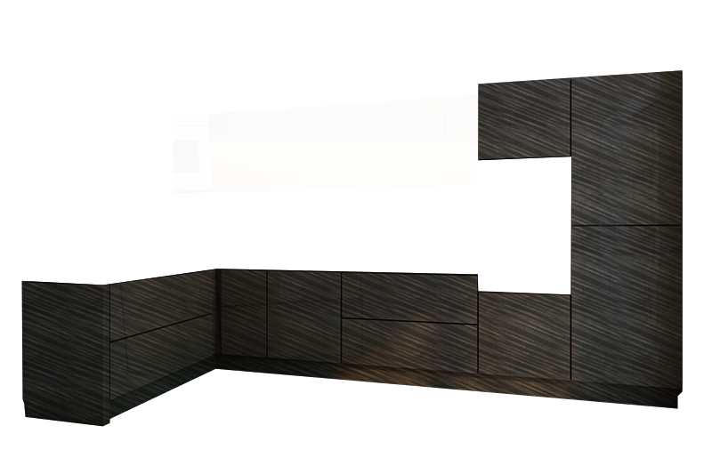 фотография из конструктора Стильные и современные Кухни - нижний модуль цвета Луч Черный
