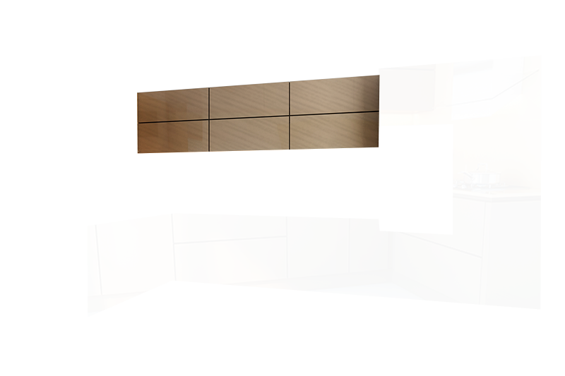 фотография из конструктора Стильные и современные Кухни - верхний модуль цвета Луч Шампань