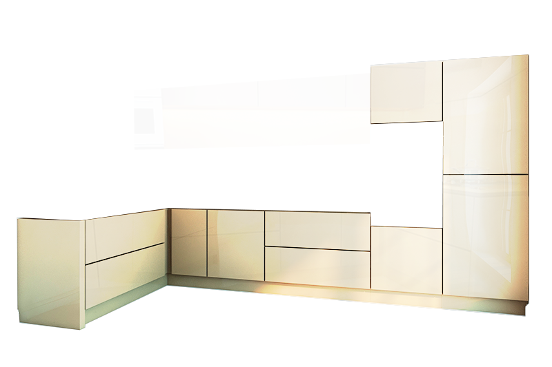 фотография из конструктора Стильные и современные Кухни - нижний модуль цвета Магнолия