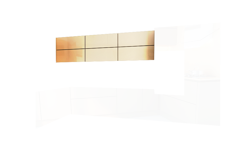 фотография из конструктора Стильные и современные Кухни - верхний модуль цвета Магнолия Суперматовый