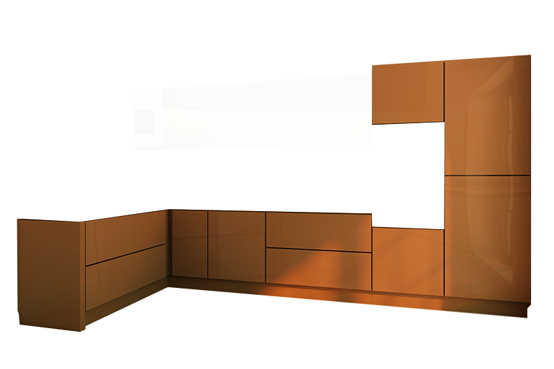 фотография из конструктора Стильные и современные Кухни - нижний модуль цвета Оранж