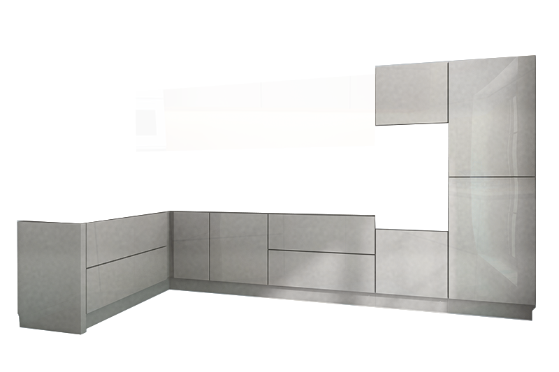 фотография из конструктора Стильные и современные Кухни - нижний модуль цвета Серый 3