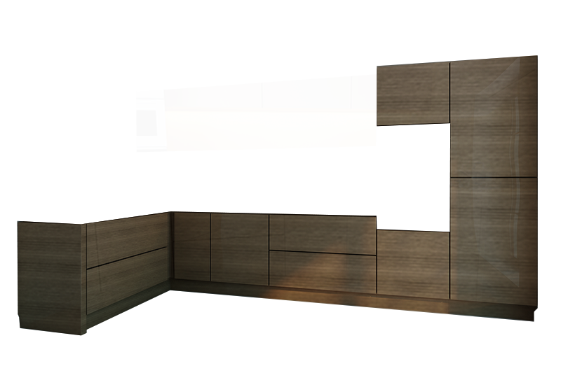 фотография из конструктора Стильные и современные Кухни - нижний модуль цвета Табак Малибу
