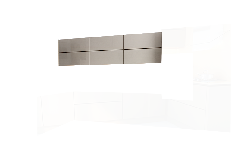 фотография из конструктора Стильные и современные Кухни - верхний модуль цвета Текстиль Серебро