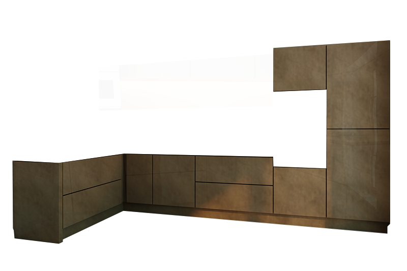фотография из конструктора Стильные и современные Кухни - нижний модуль цвета Золото Куско